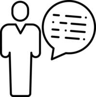 user chat Outline vector illustration icon