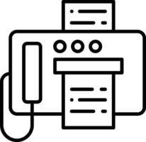 Fax Machine Outline vector illustration icon