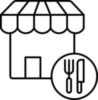 rápido comida contorno vector ilustración icono