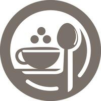café y cuchara logo vector ilustración