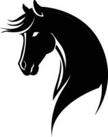 Horse Face Silhouette Vector