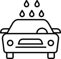 Car Cleaning Outline vector illustration icon