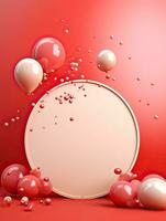 AI generated Circle rounded with balloon AI Generative photo