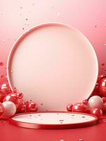 AI generated Circle rounded with balloon AI Generative photo