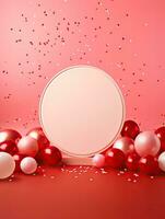 AI generated Circle rounded with balloon AI Generative photo