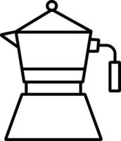 café fabricante contorno vector ilustración icono