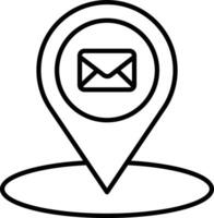 Contact Location Outline vector illustration icon