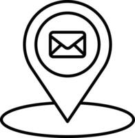 Contact Location Outline vector illustration icon