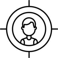Male executive Outline vector illustration icon