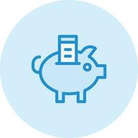 Piggy Bank Vector Icon Design Illustration