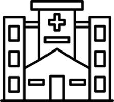 Hospital Outline vector illustration icon