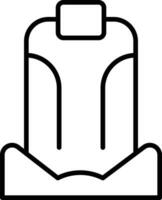 Car Seat Outline vector illustration icon