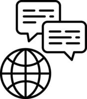 Global communication icon vector