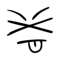 Kawaii's cute face. Manga-style eyes and mouth. Funny cartoon Japanese emoticon in different expressions, mega Big Set. Expression anime character and emoticon face illustration. Background. Print. vector