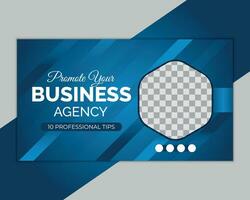 Creative and Modern Thumbnail Design Template For Video vector
