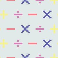 a pixelated pattern with math symbol vector