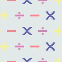 a pixelated pattern with math symbol vector