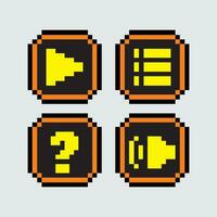 pixel game icons set vector illustration