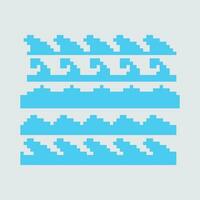 pixel art of waves vector