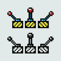 pixel game controller set vector