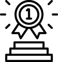 Winner success icon symbol vector image. Illustration of trophy award champion win championship bedge design image