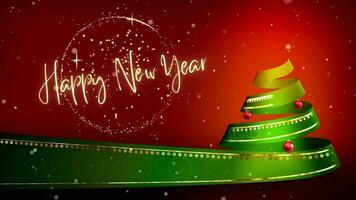 3d animated intro for happy new year greetings video