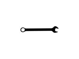 Wrench Silhouette, Flat Style, can use for Pictogram, Apps, Website, Logo Gram, Art Illustration, or Graphic Design Element. Vector Illustration