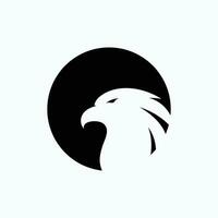 águila cabeza sencillo vector logo diseño