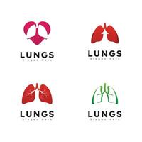 Lungs health logo icon vector illustration design