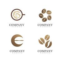 café logo vector icono diseño