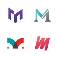 Letter M logo design template elements vector