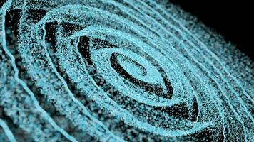 Rotating circular dots in swirl pattern futuristic cyber background, Sci-fi circular dots bokeh background video