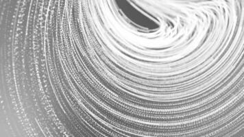 abstract lijn deeltjes achtergrond. abstract wit en zwart gloeiend lijn deeltjes in beweging in Golf patroon achtergrond video