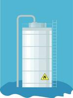 natural gas cisterna vector tanque. propano icono envase. oxígeno gas cilíndrico envase combustible almacenamiento. metal tanque