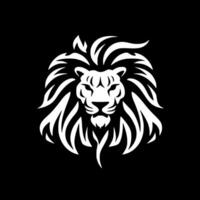 Lion, Black and White Vector illustration