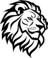 Lion, Black and White Vector illustration