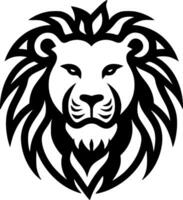 Lion, Black and White Vector illustration