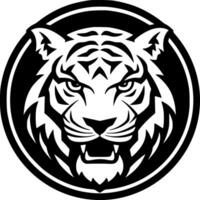 Tigre - minimalista y plano logo - vector ilustración