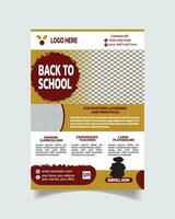 Admission Open Flyer or  Poster and Unique Modern School Leaflet Vector File