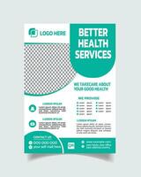 Trending elegant medical flyer, hospital flyer template unique medical cover design vector