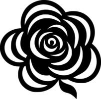 Flower, Black and White Vector illustration