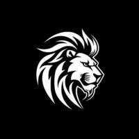 Lion - Black and White Isolated Icon - Vector illustration