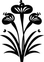 Birth Flower, Black and White Vector illustration