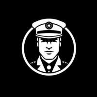 Military, Black and White Vector illustration