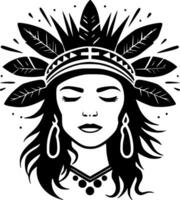 Boho, Black and White Vector illustration