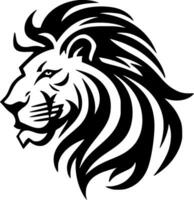 Lion, Black and White Vector illustration