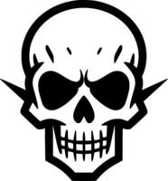 Skull - Black and White Isolated Icon - Vector illustration