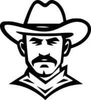 Western, Black and White Vector illustration