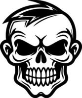 Skull - Black and White Isolated Icon - Vector illustration