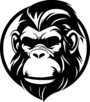 Monkey, Minimalist and Simple Silhouette - Vector illustration